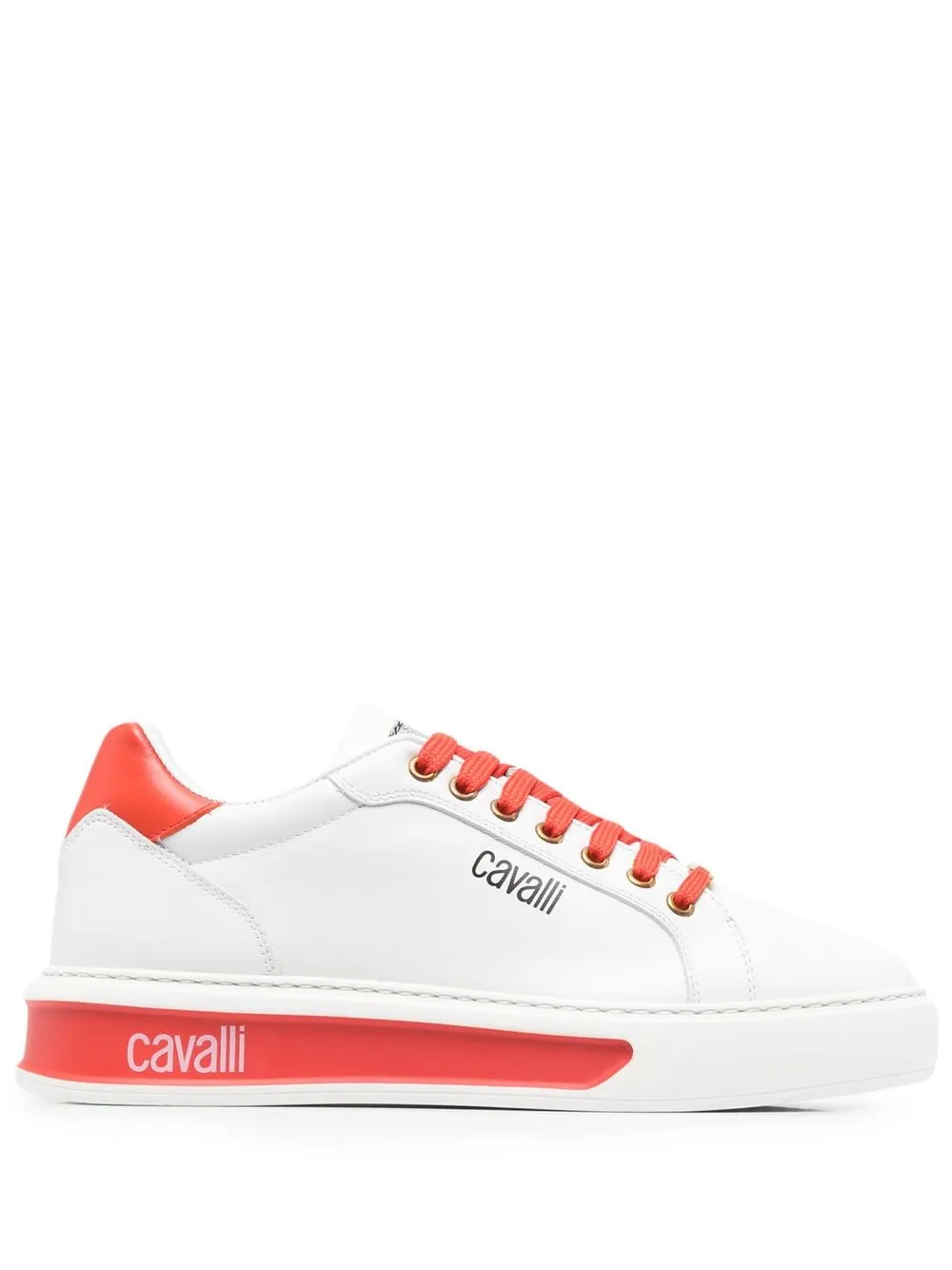 

Roberto Cavalli tenis bajos con diseño color block - Blanco