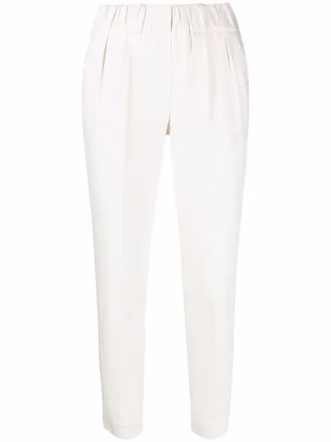 Brunello Cucinelli pantalones capri con tiro alto