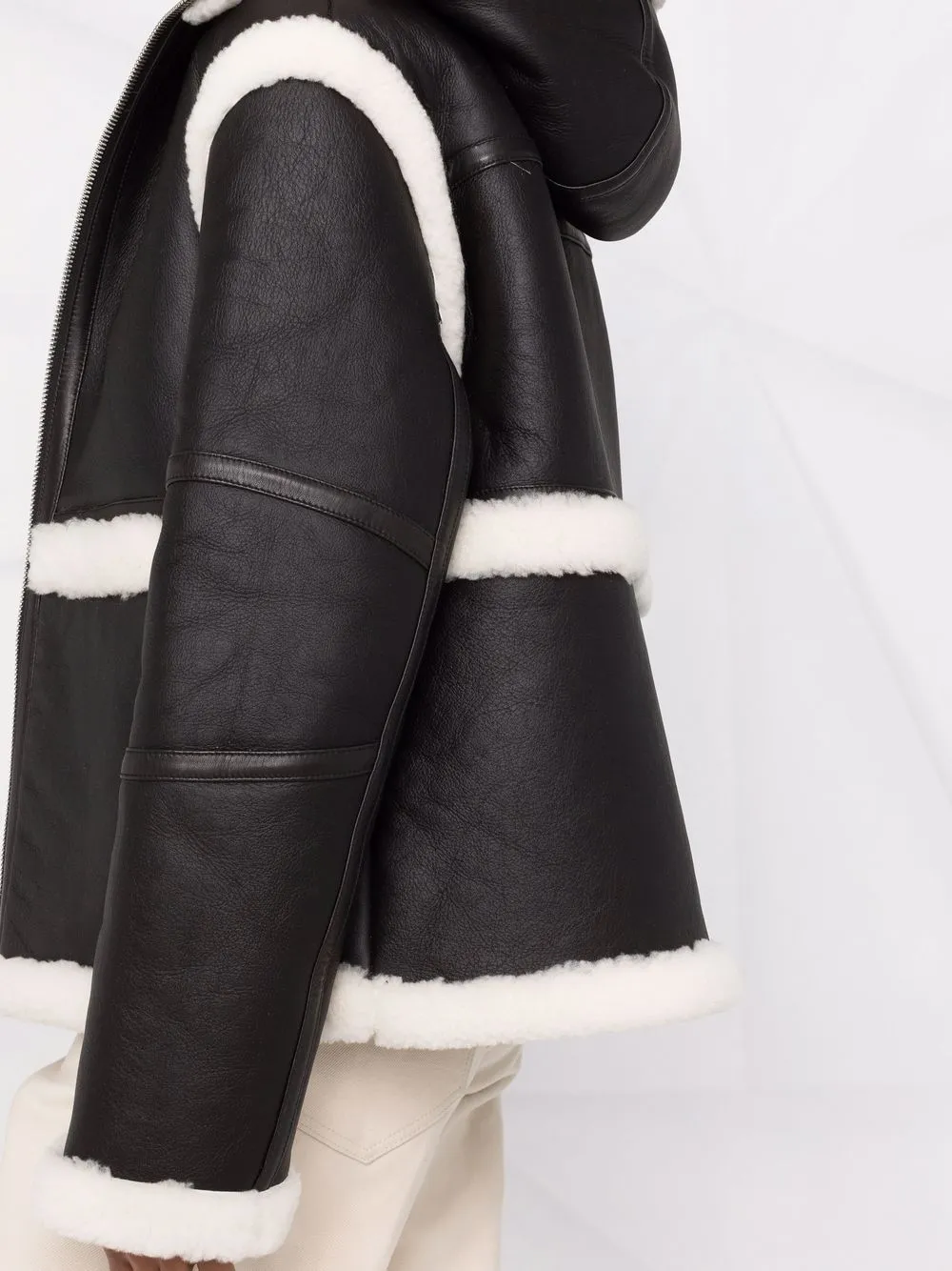 Helmut Lang shearling-trim zip-fastening Jacket - Farfetch