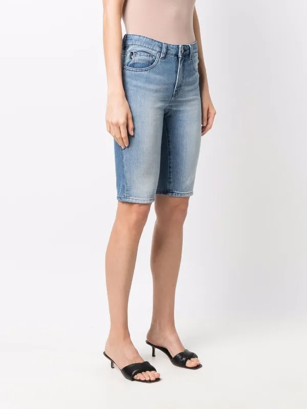 skinny knee length shorts