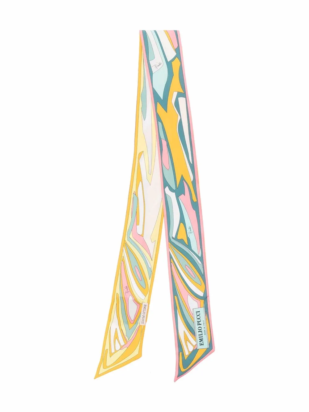 

PUCCI Junior abstract-print silk hair band - Yellow