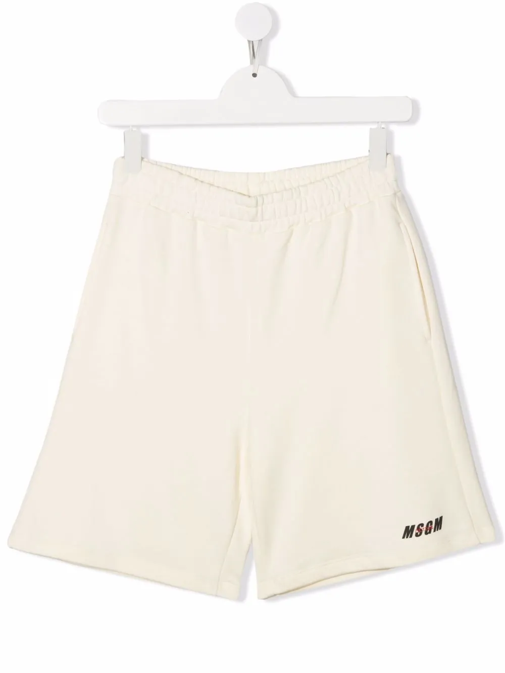

MSGM Kids TEEN logo-print shorts - Neutrals