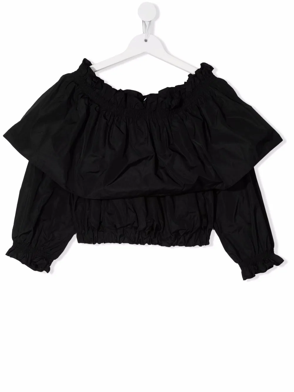 

MSGM Kids TEEN off-shoulder cropped blouse - Black