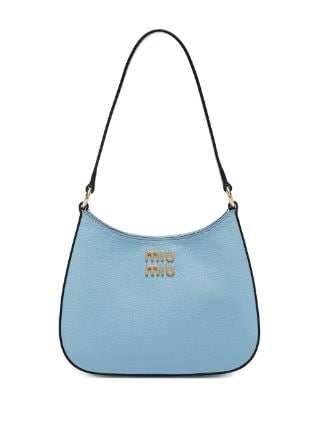 Miu Miu Two Tone Leather Madras Top Handle Bag