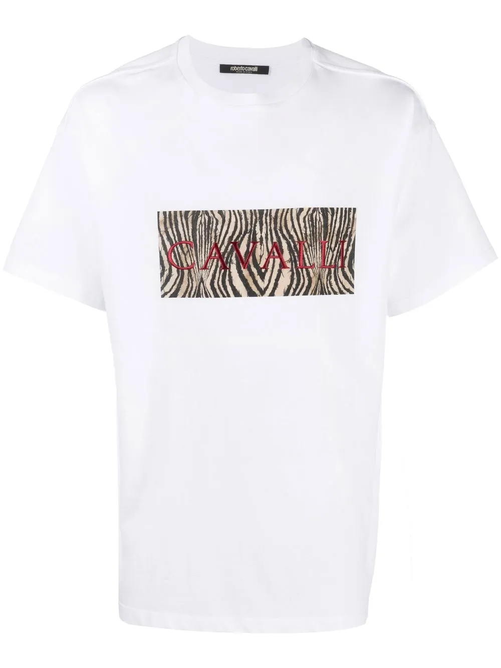 

Roberto Cavalli logo-embroidered T-shirt - White