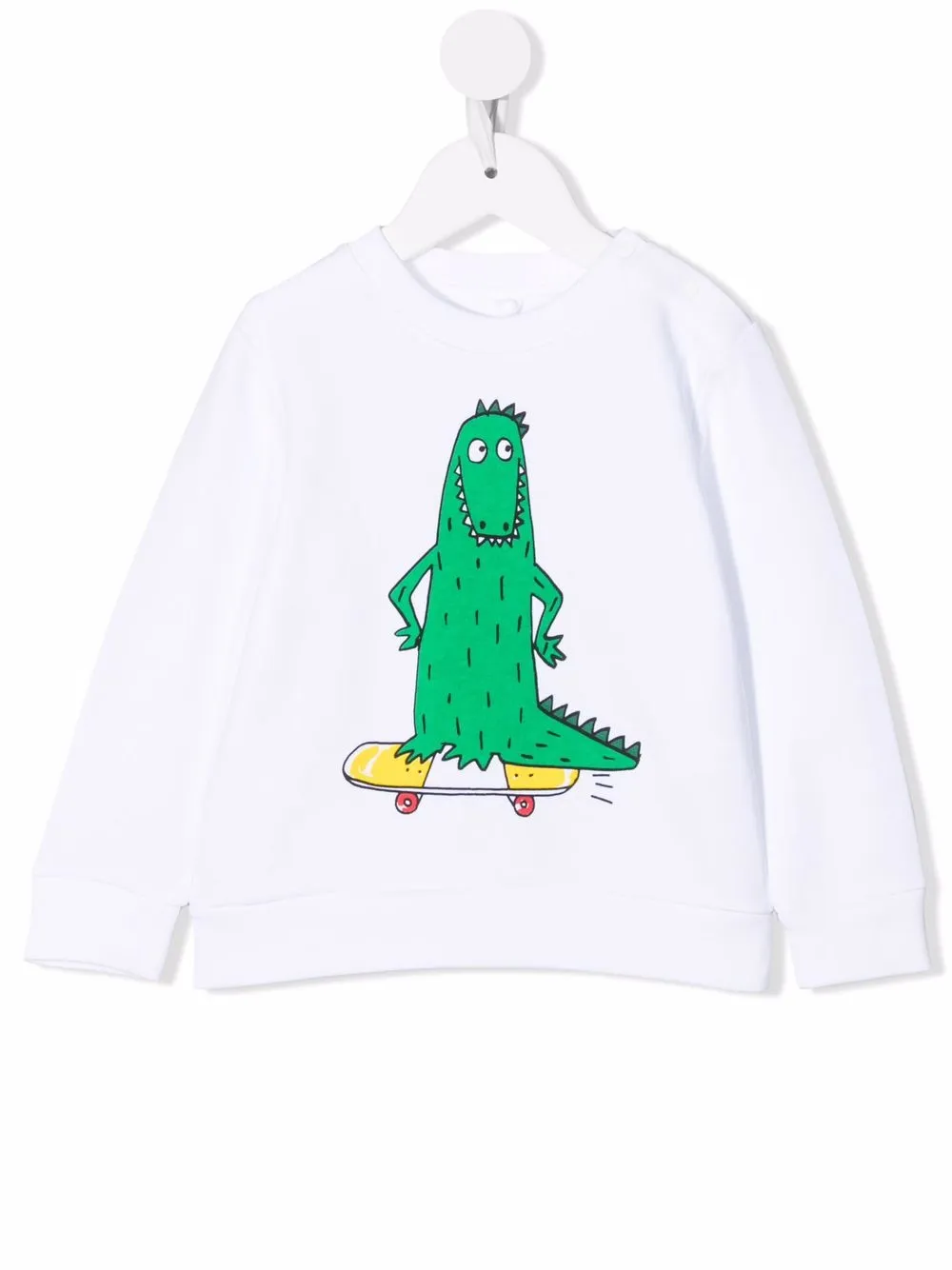 

Stella McCartney Kids sudadera con motivo de cocodrilo - Blanco