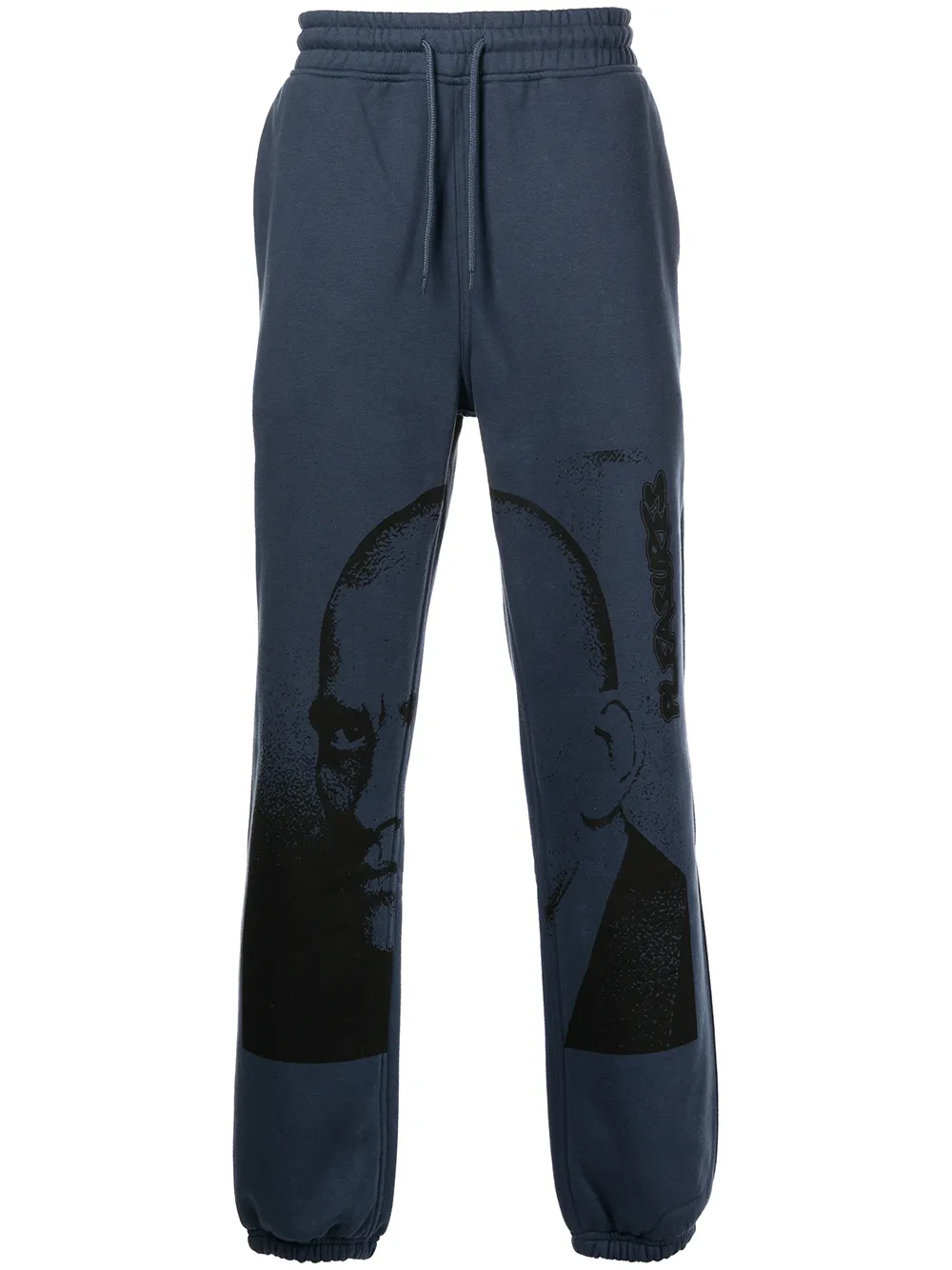 

Pleasures Backbone graphic-print trackpants - Blue