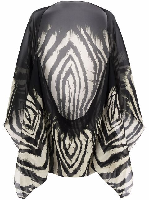 Roberto Cavalli zebra-print silk scarf