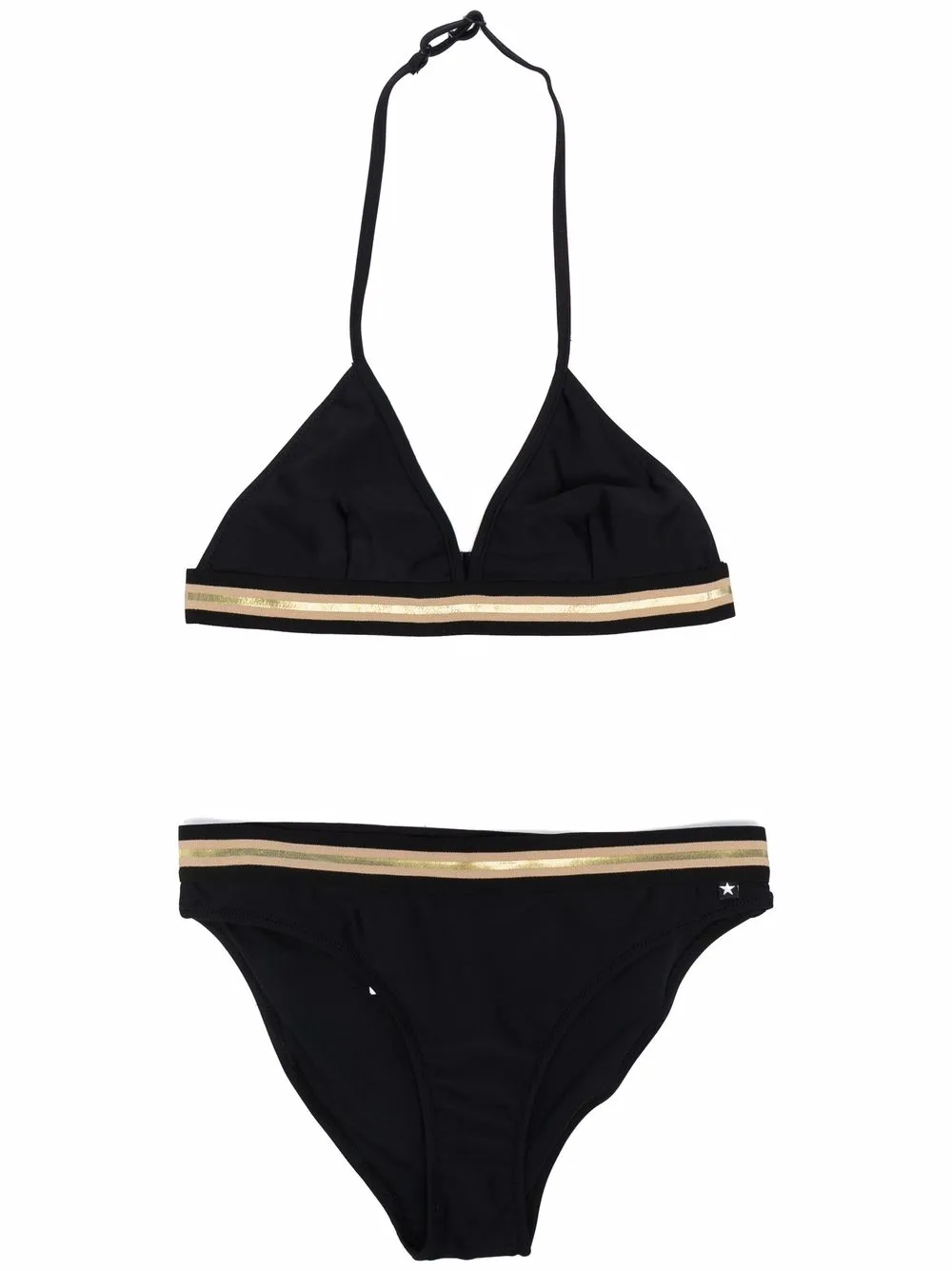 

Molo TEEN logo-print stripe-detailed bikini set - Black