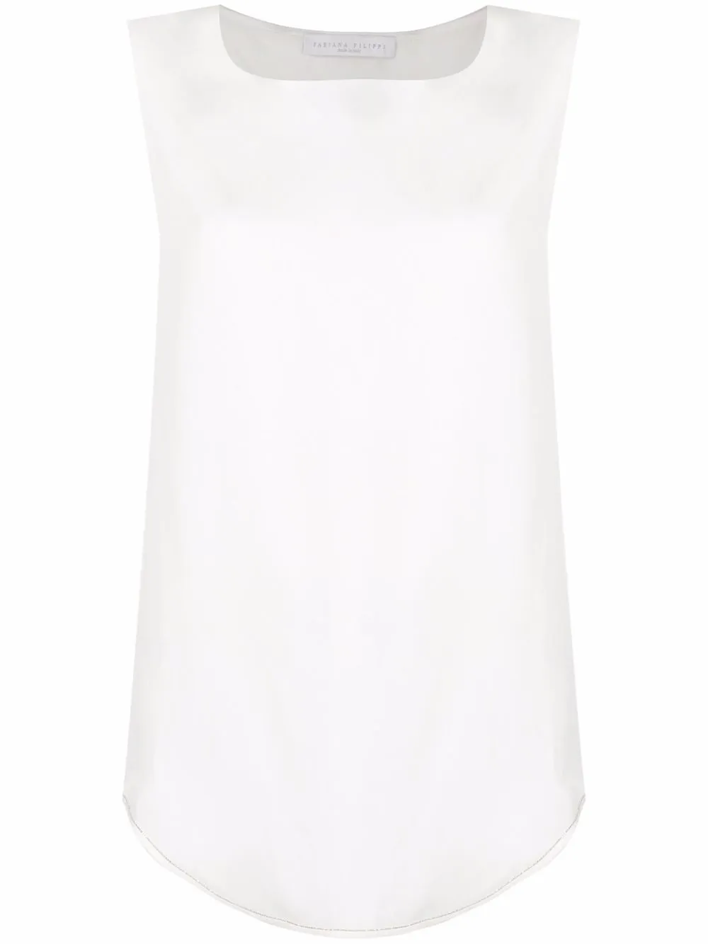 

Fabiana Filippi square-neck silk vest - White