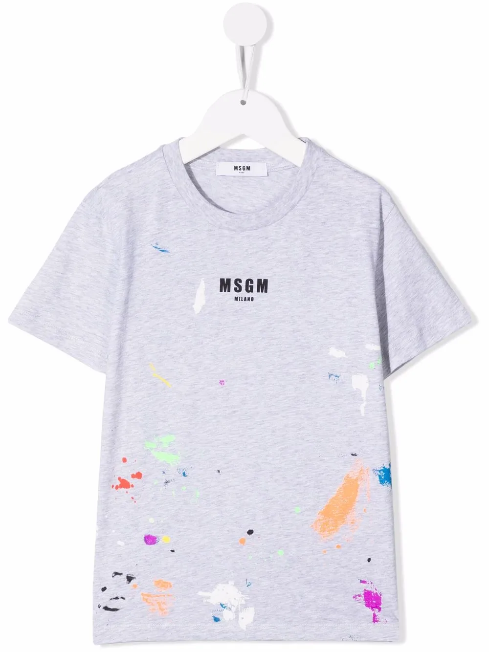 

MSGM Kids playera con logo estampado - Gris