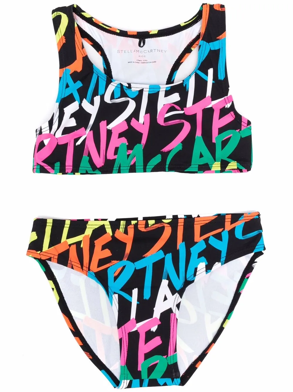 

Stella McCartney Kids logo-print bikini set - Black
