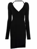 Off-White halterneck-strap asymmetric dress - Black