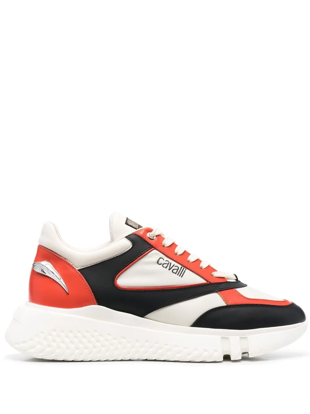 Tiger Tooth panelled colour-block sneakers