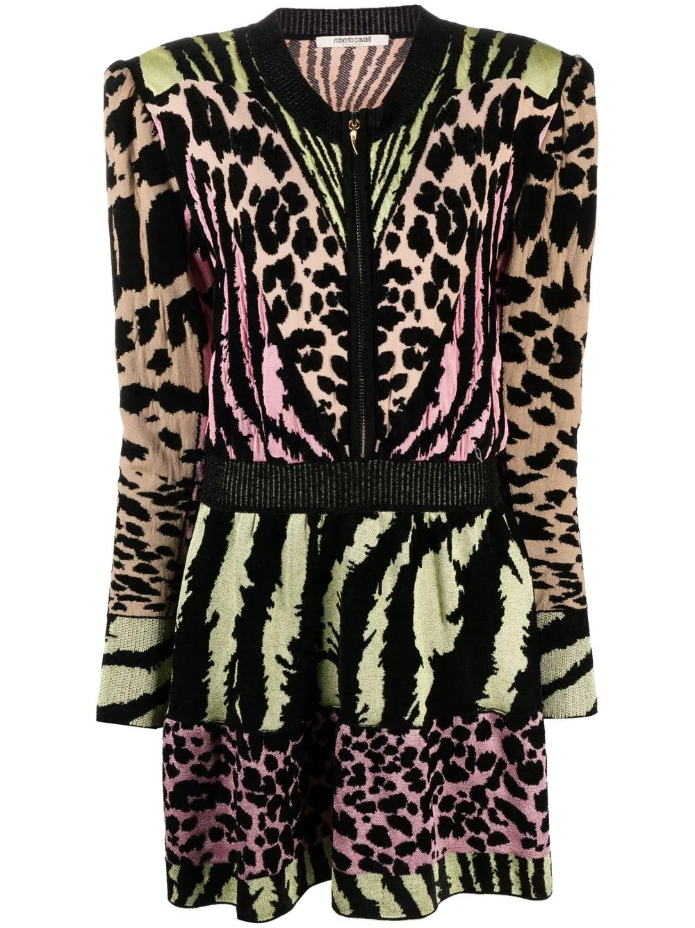 

Roberto Cavalli knitted animal-pattern dress - Pink