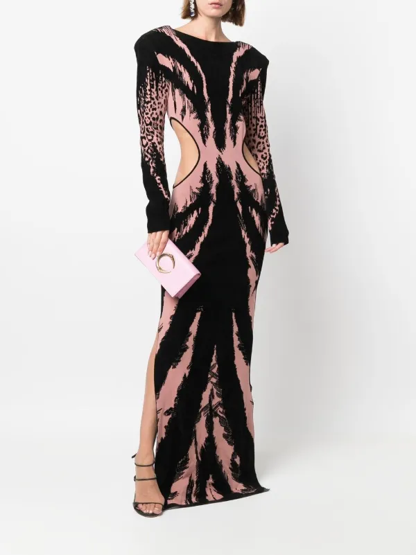 Roberto Cavalli animal-print cut-out 