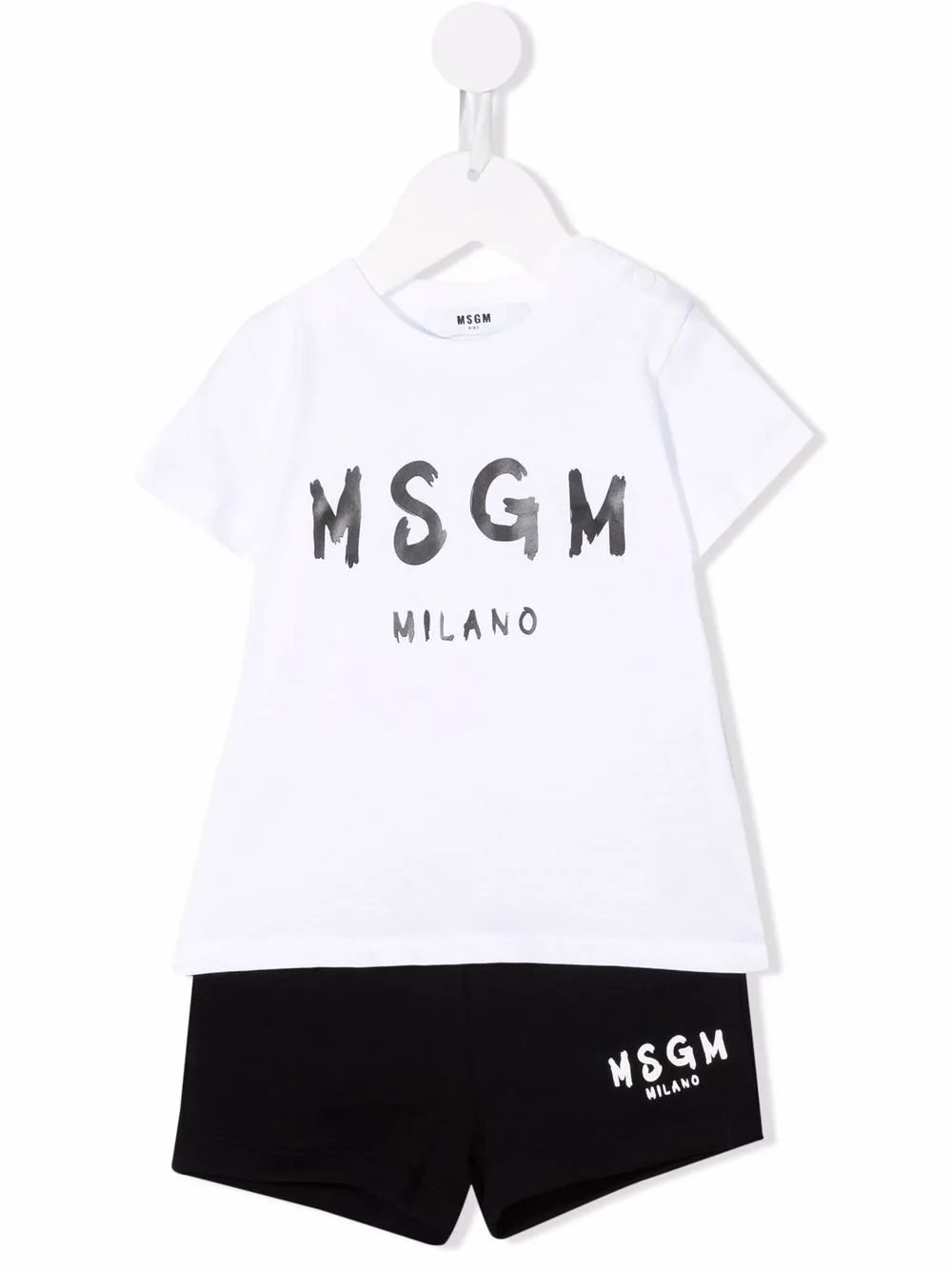 

MSGM Kids set de dos piezas con logo estampado - Blanco