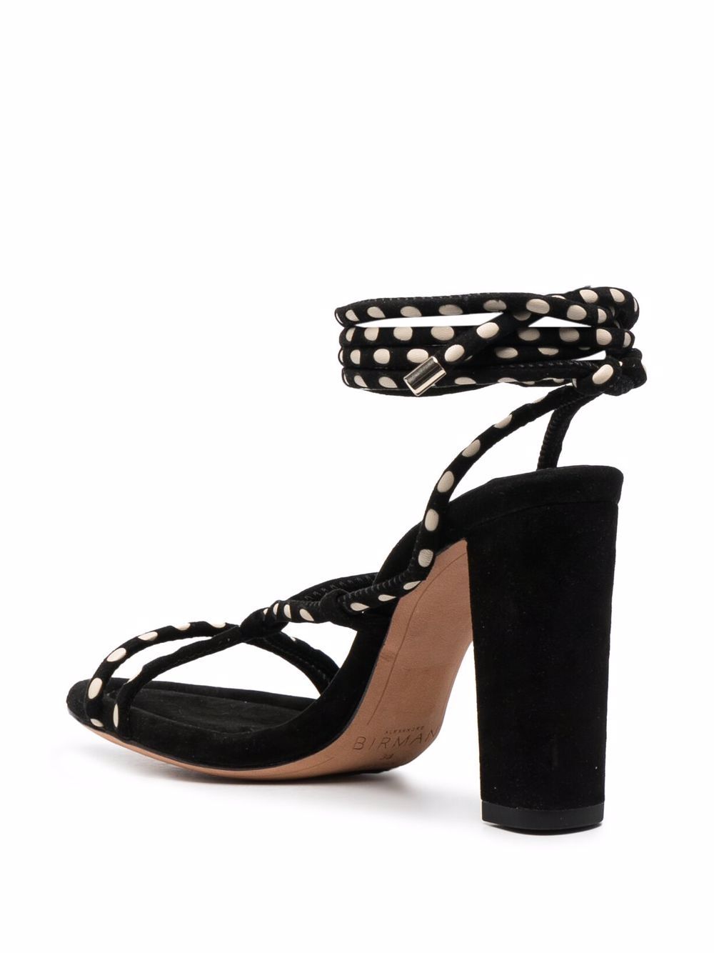 фото Alexandre birman polka-dot strap suede sandals