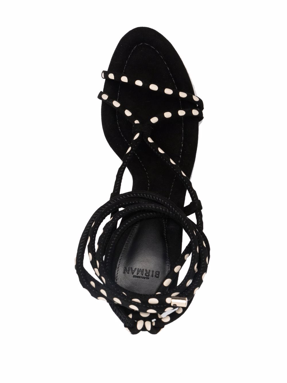 фото Alexandre birman polka-dot strap suede sandals