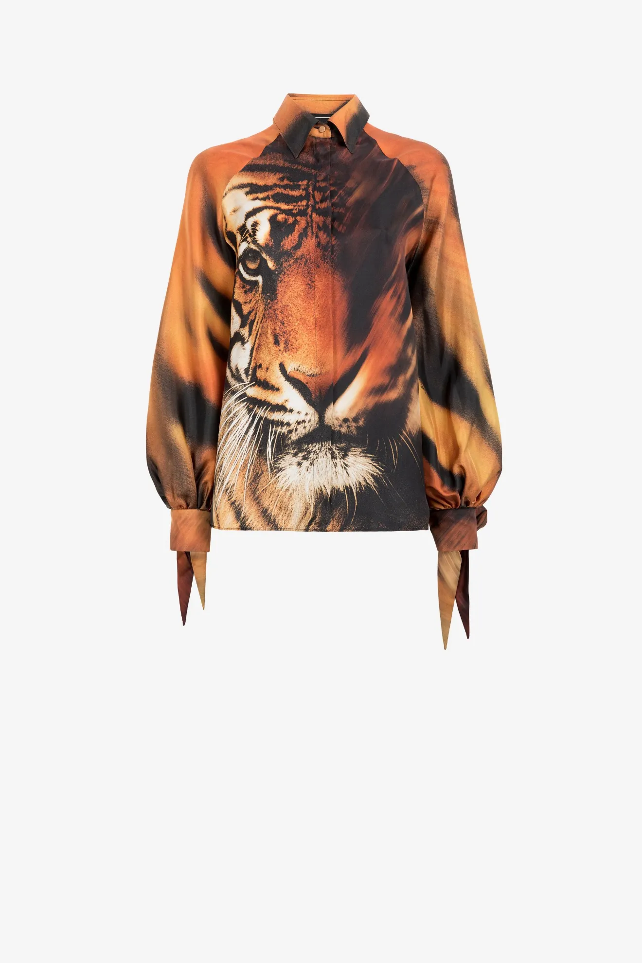 Tiger-Print Silk Top | Roberto Cavalli 