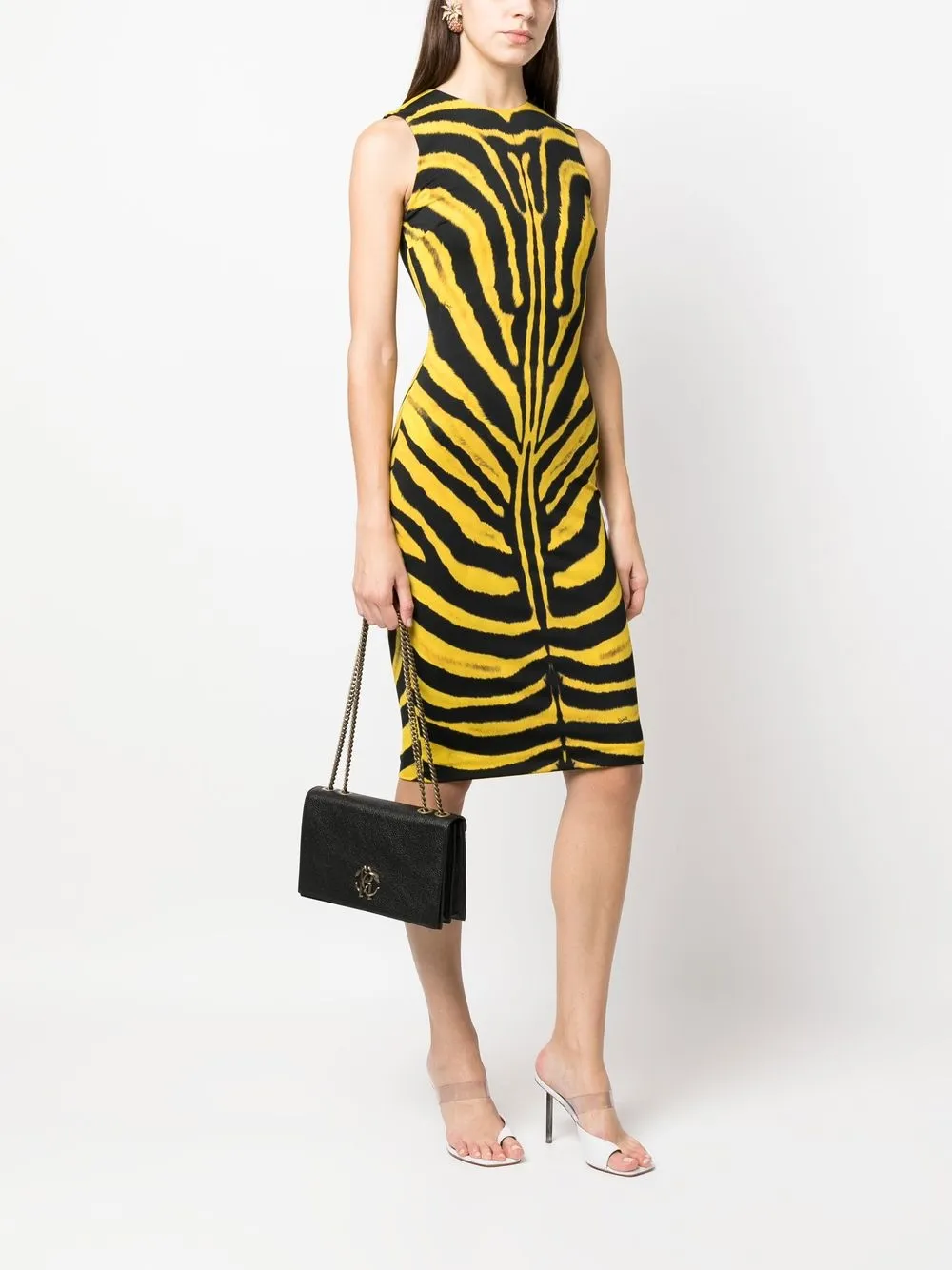Roberto Cavalli Shiftjurk met tijgerprint - Geel