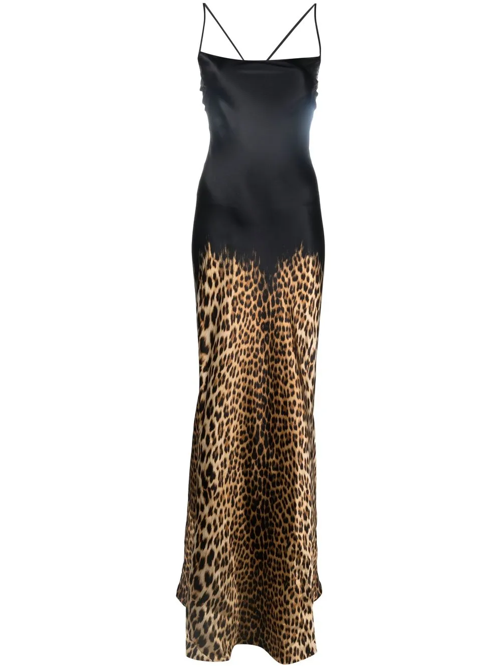 

Roberto Cavalli Queen Of Florida-print silk maxi dress - Black