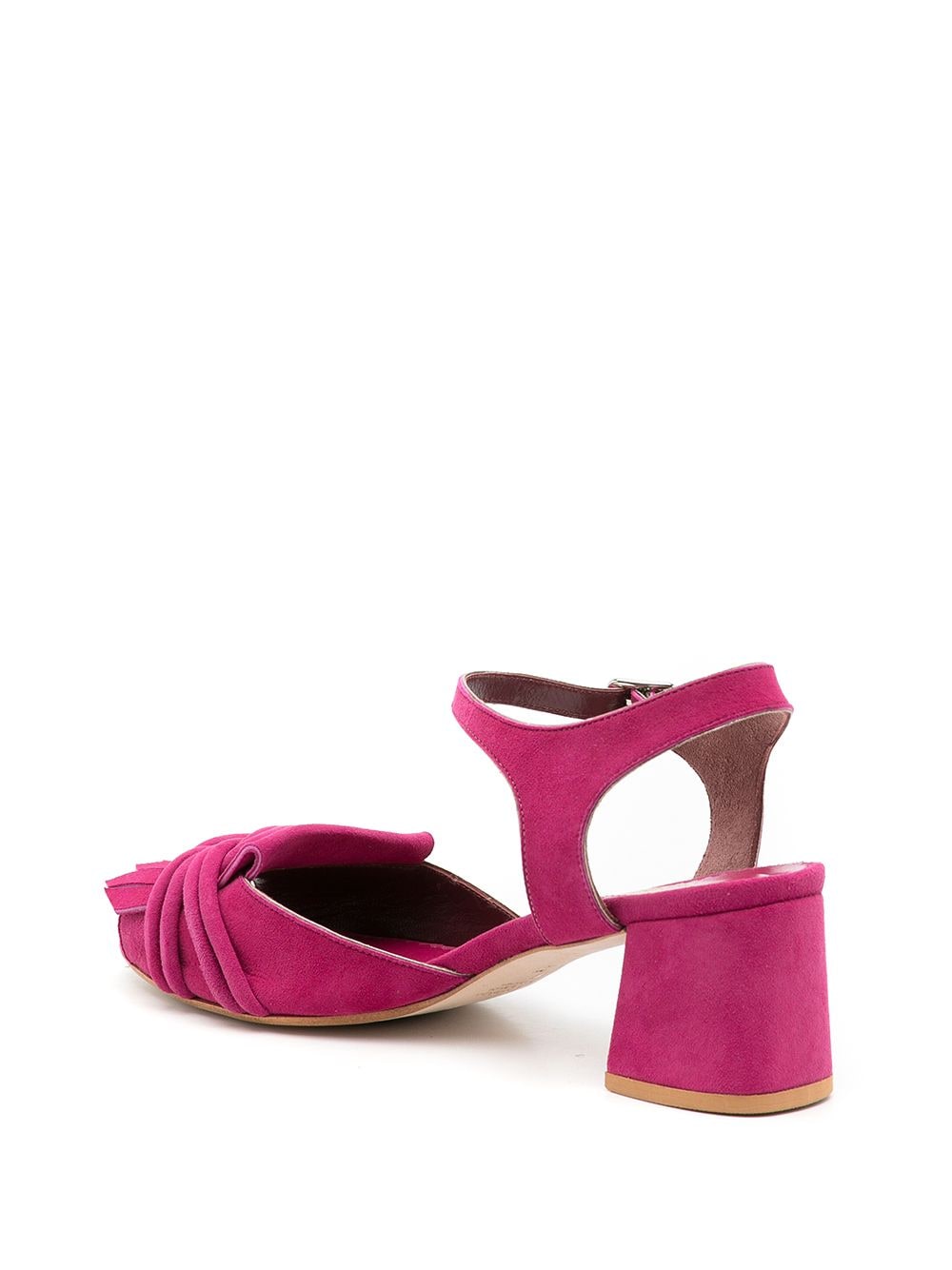 Shop Sarah Chofakian Riviera Fringed-flap Sandals In Pink