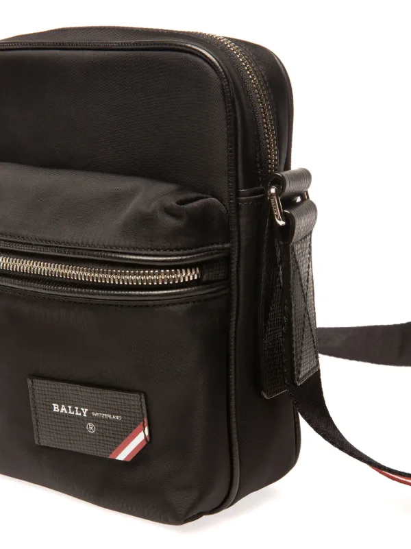 Bally logo messenger bag men Calf Leather Nylon One Size Black