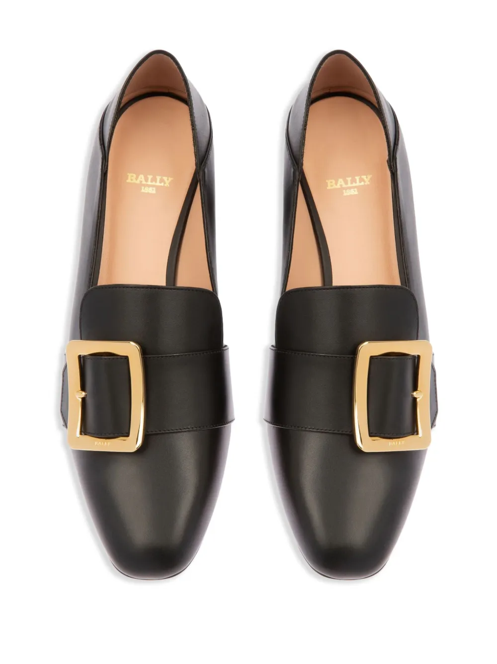 Bally Janelle loafers met blokhak Zwart