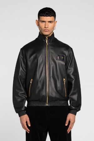 polo leather bomber jacket