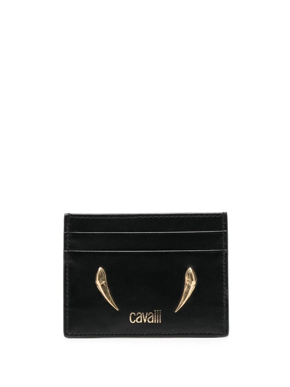 

Roberto Cavalli tooth plaque cardholder - Black