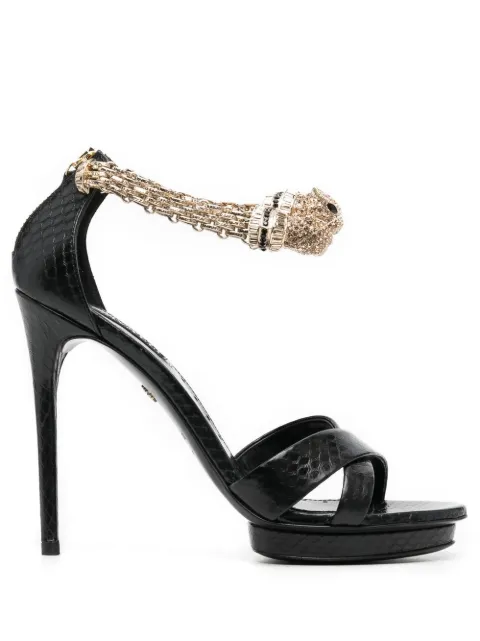Roberto Cavalli 125mm Panther sandals