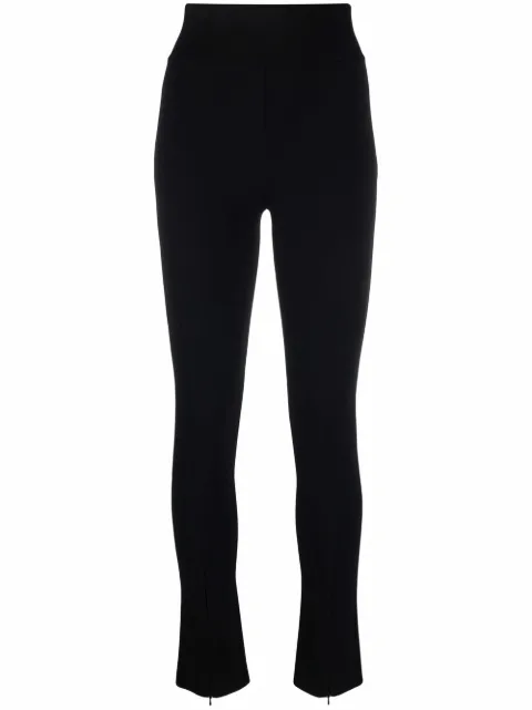 Alaïa stretch-knit zip-detail leggings