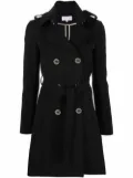 Patrizia Pepe double-breasted trench coat - Black