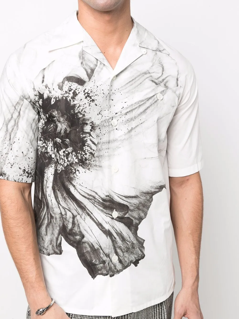 фото Alexander mcqueen рубашка с цветочным принтом