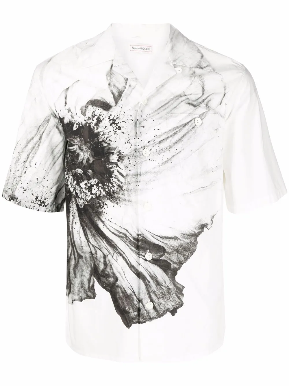 

Alexander McQueen camisa con estampado floral - Blanco
