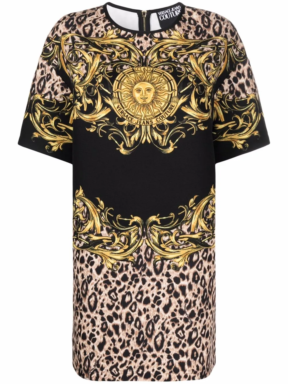 

Versace Jeans Couture vestido con estampado de leopardo - Amarillo