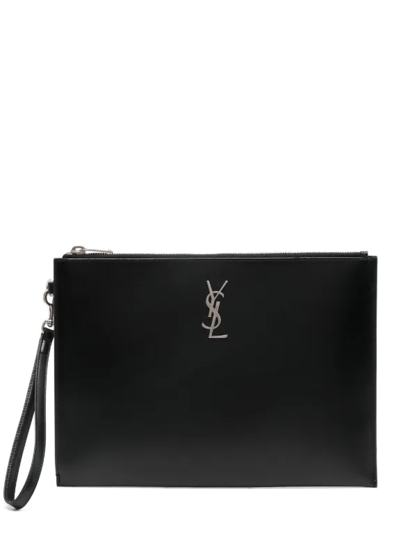 Saint Laurent Cassandre Clutch Bag Black FARFETCH AU