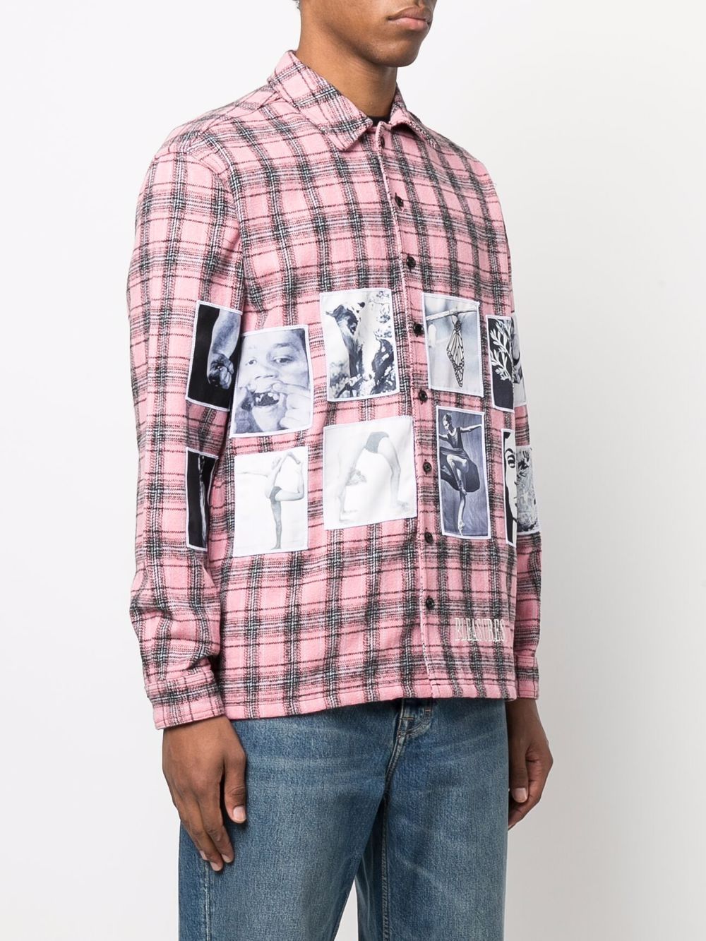 фото Pleasures vodka photo-patches plaid flannel shirt