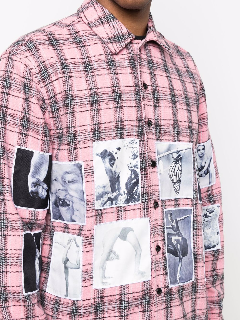 фото Pleasures vodka photo-patches plaid flannel shirt