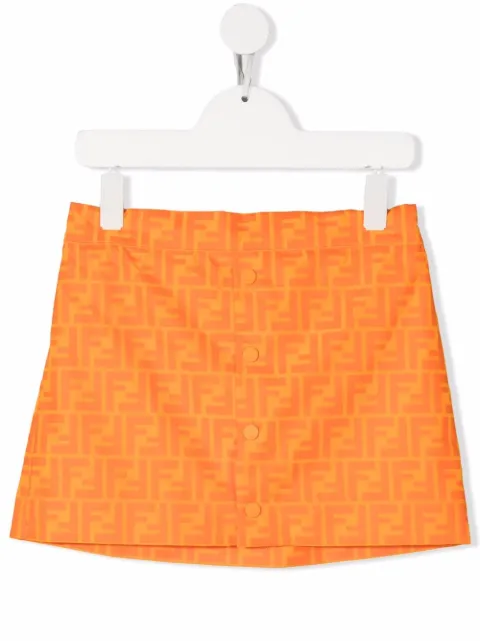 Fendi Kids monogram-print mini skirt 