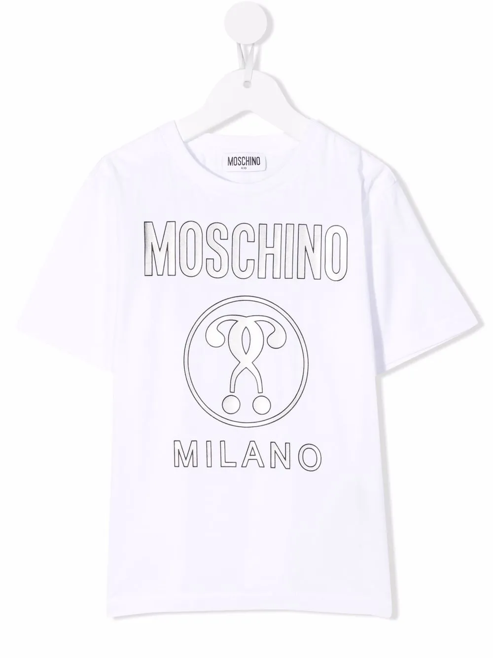 

Moschino Kids playera con logo estampado - Blanco