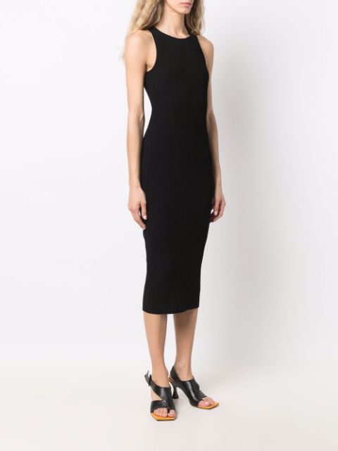 michael kors black midi dress