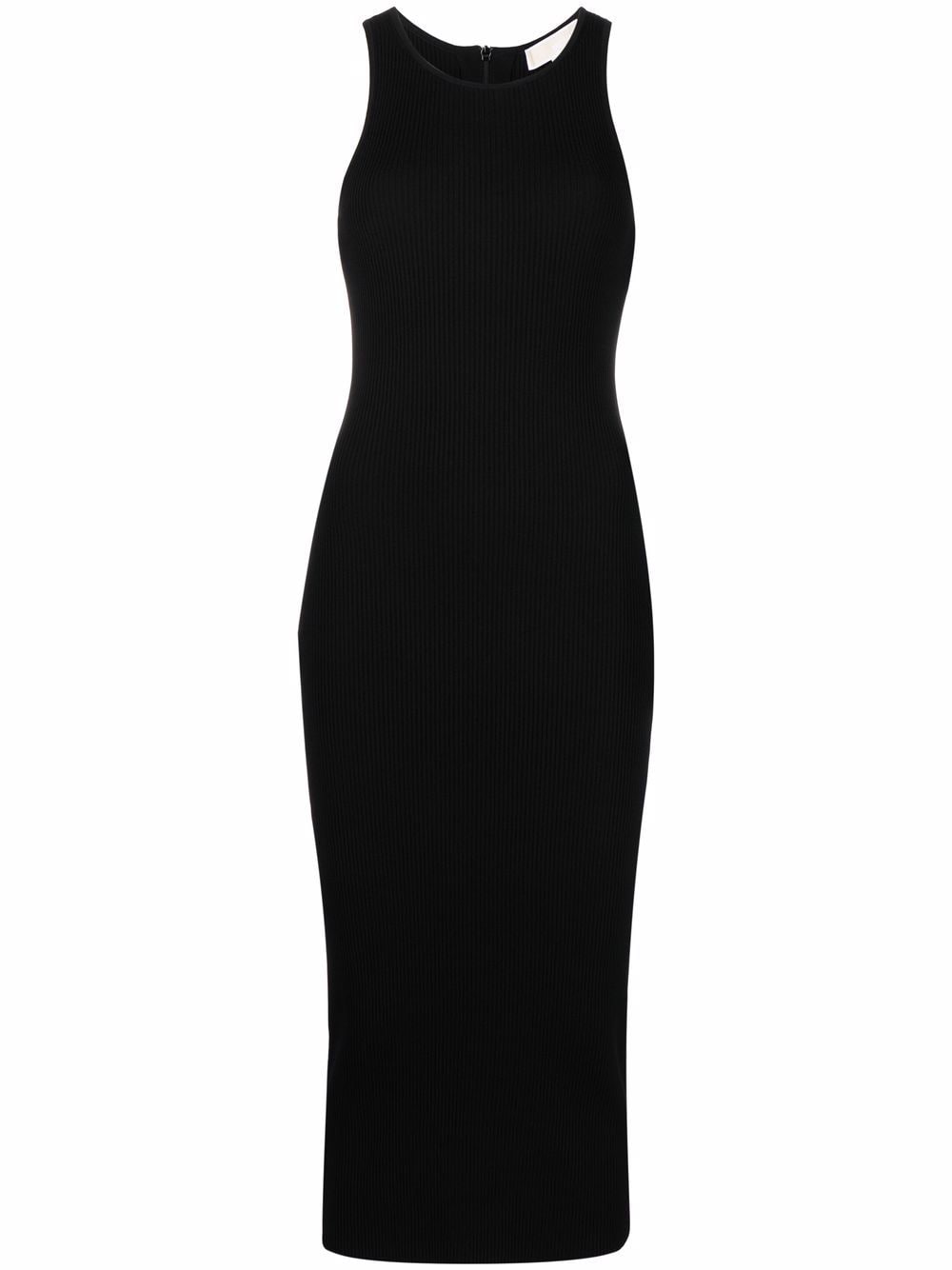 Michael Kors Ribbed-knit Midi Dress In Black | ModeSens