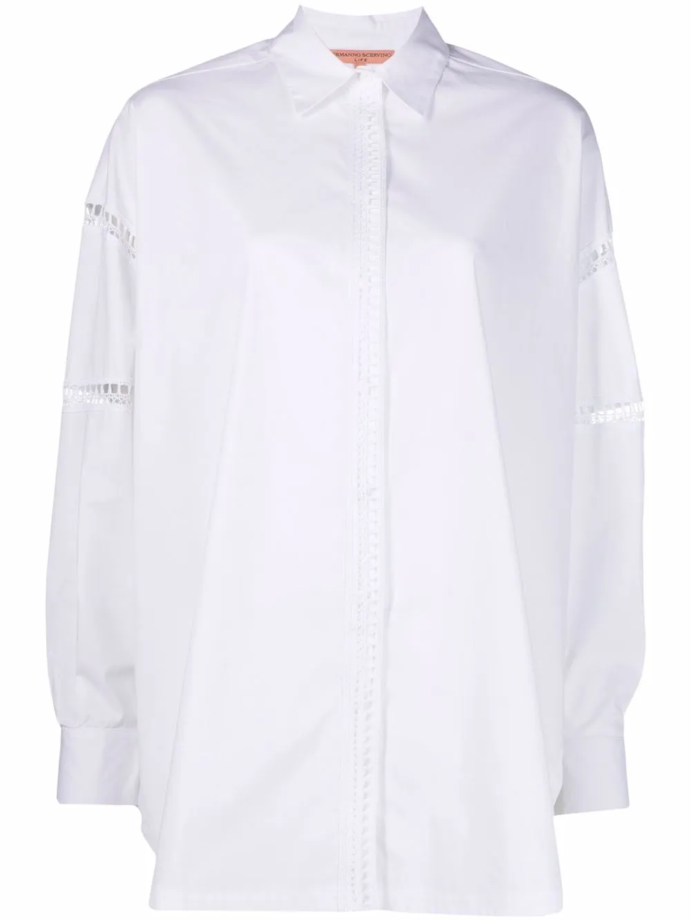 

Ermanno Scervino blusa oversize con detalles de encaje - Blanco