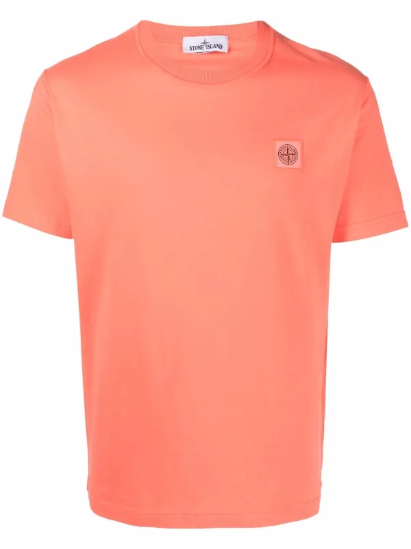 peach stone island t shirt