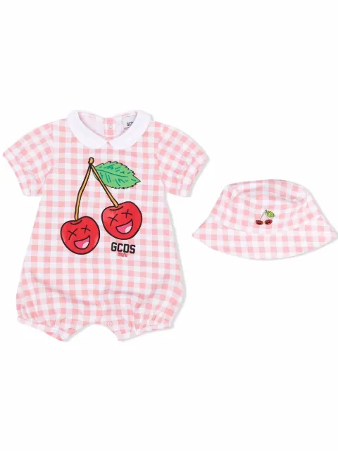 Gcds Kids رومبر بطبعة شعار ونقش جينغهام