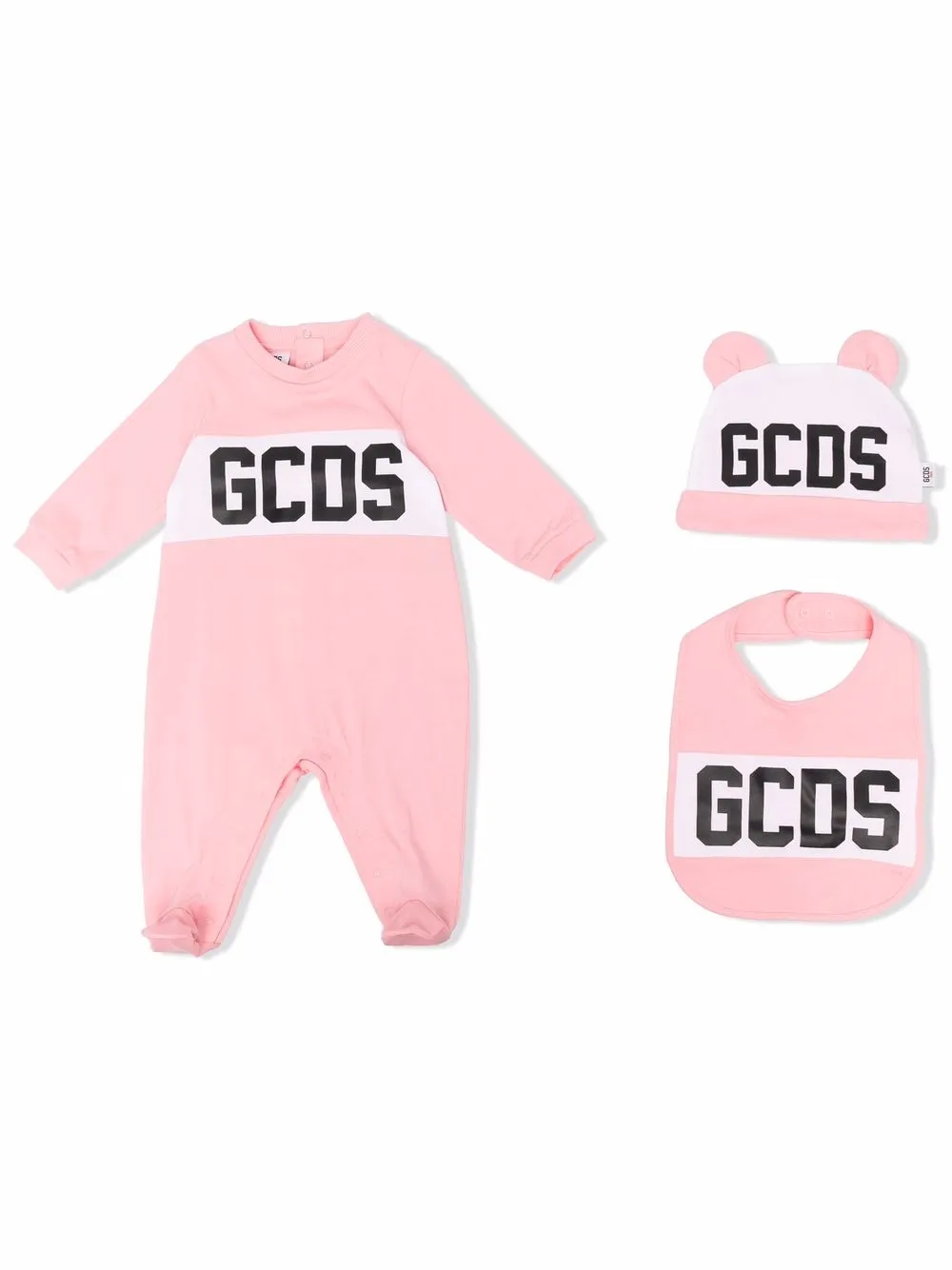 

Gcds Kids mameluco sin mangas con logo estampado - Rosado