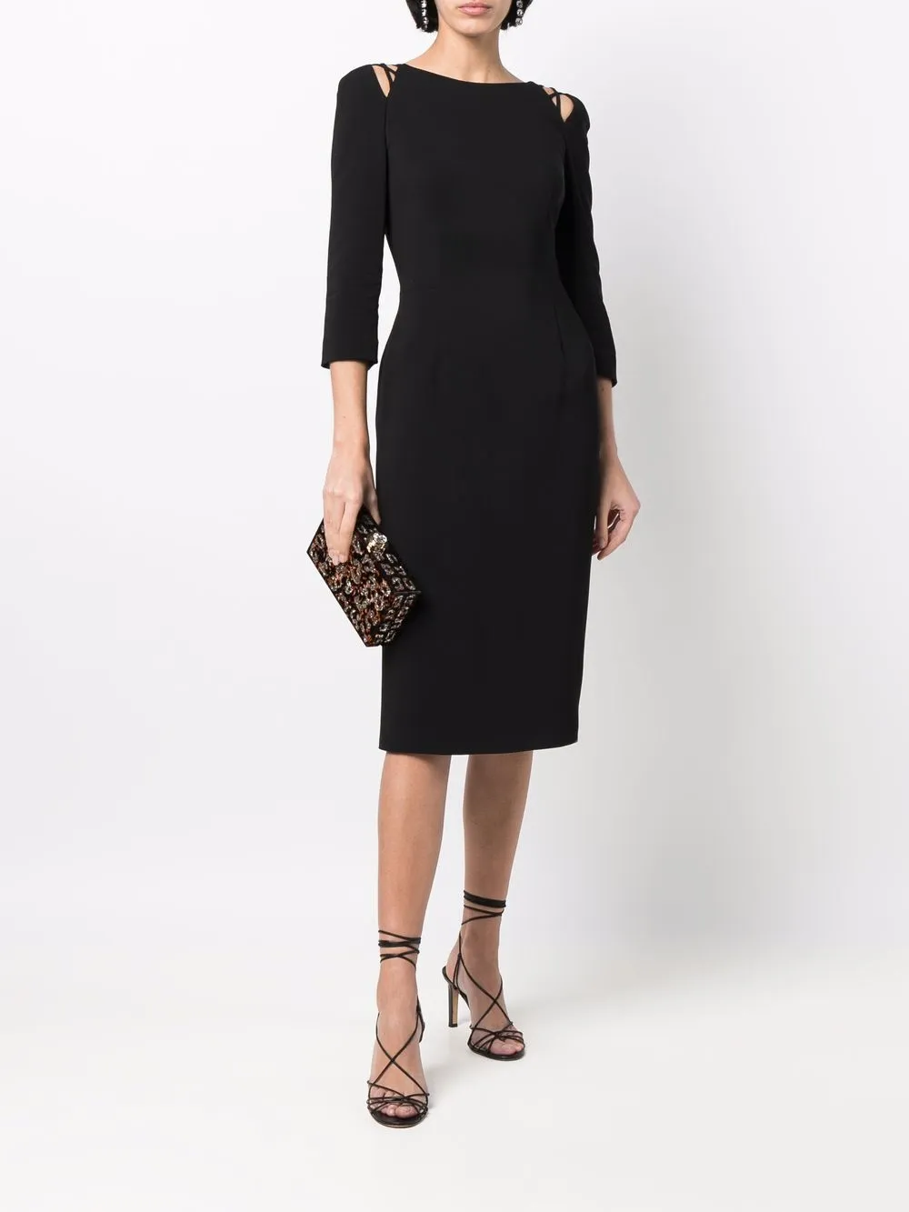 Alberta Ferretti Jurk met bandje Zwart