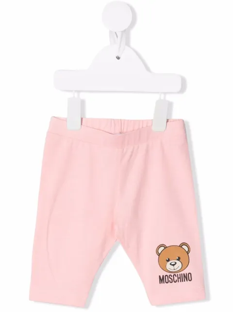 Moschino Kids ليغينغ بخصر متوسط وطبعة تيدي